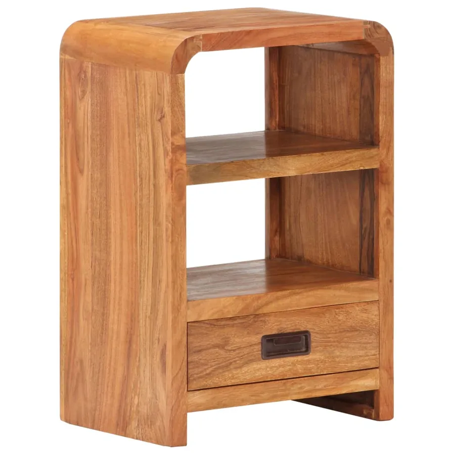 Table de chevet 40x30x60 cm Bois acacia massif et finition miel - 12