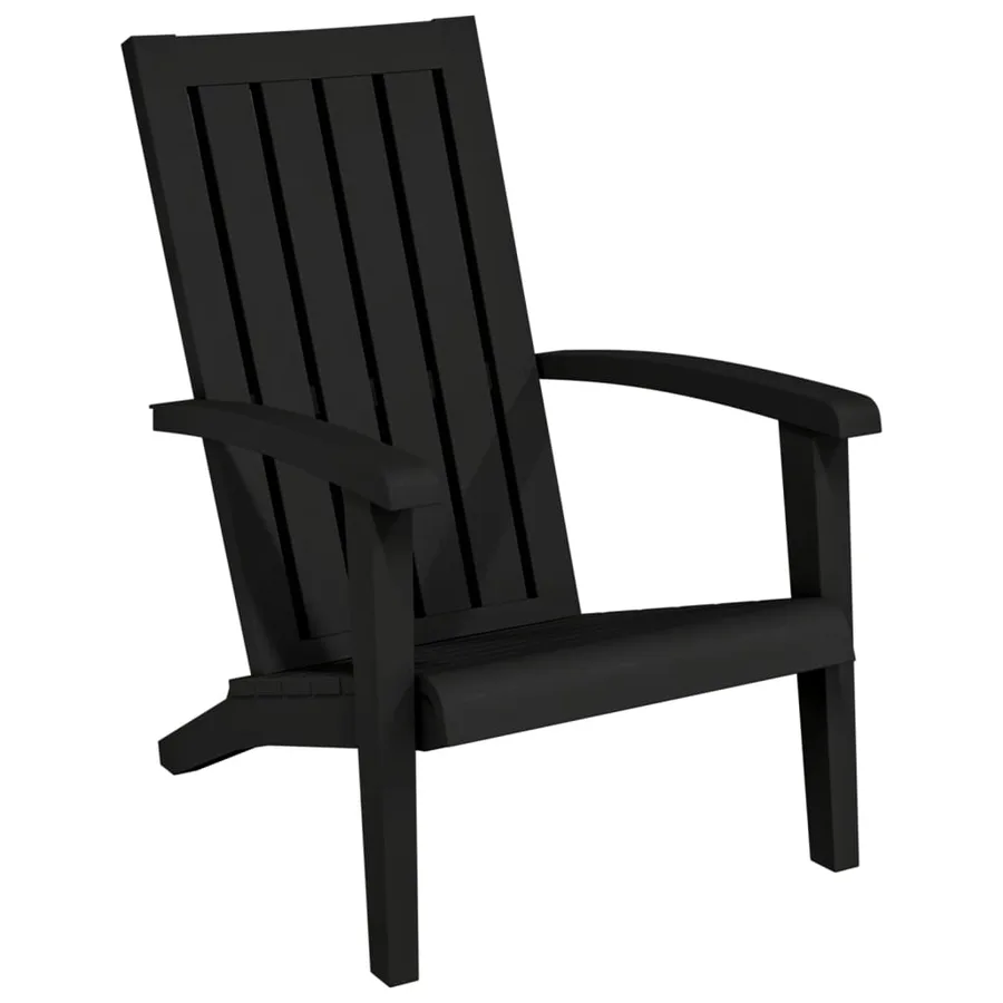 Chaises de jardin Adirondack lot de 2 noir polypropylène - 3