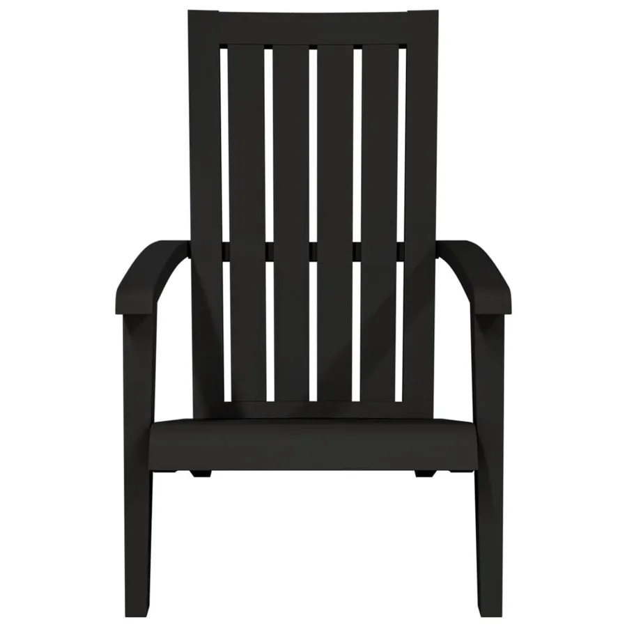 Chaises de jardin Adirondack lot de 2 noir polypropylène - 4