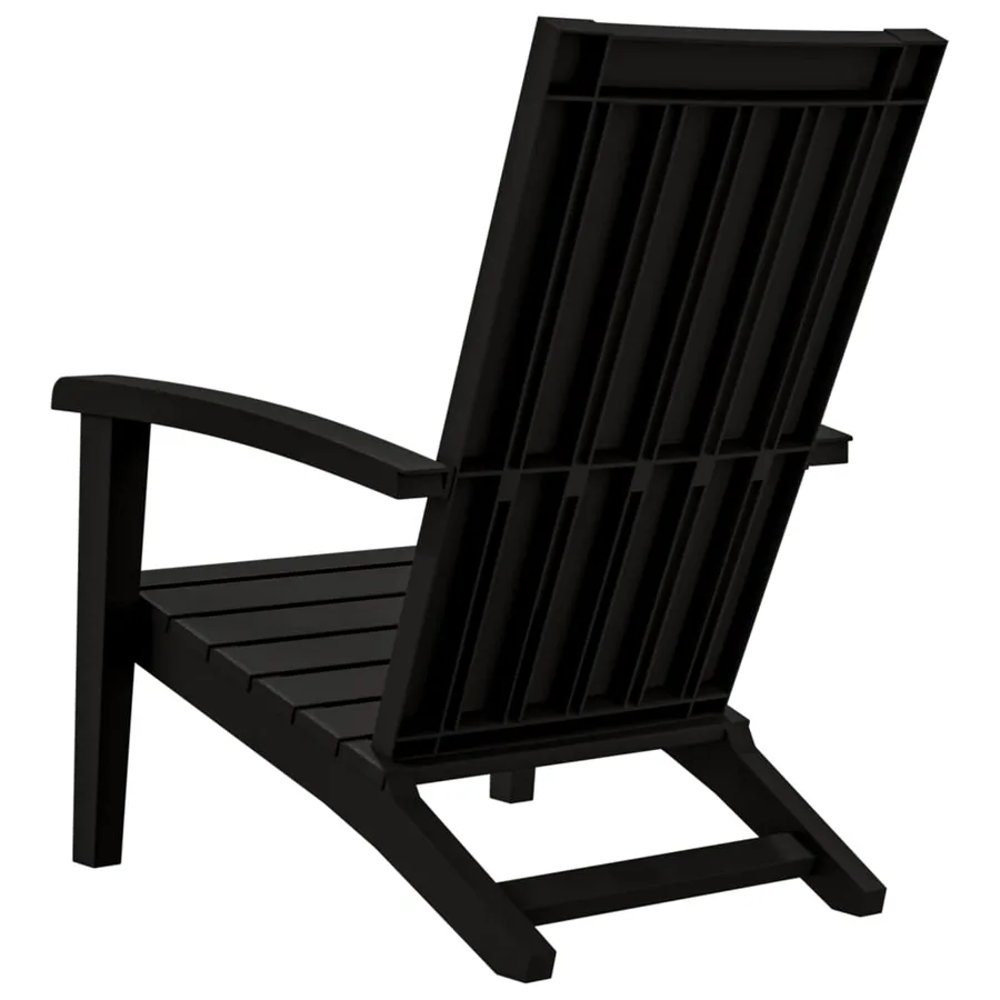 Chaises de jardin Adirondack lot de 2 noir polypropylène - 6