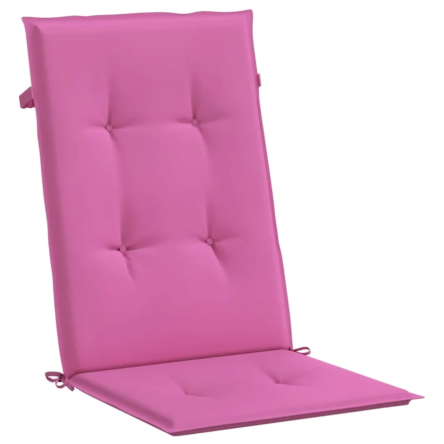 Coussins de chaise à dossier haut lot de 4 rose tissu - 5