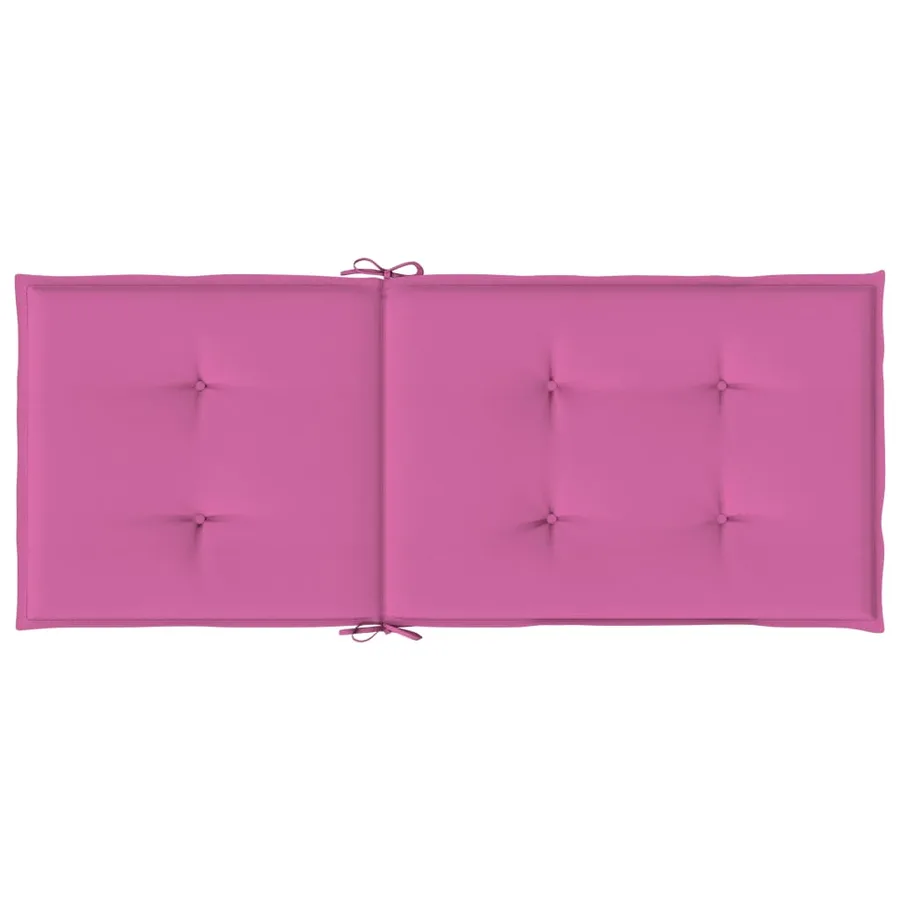 Coussins de chaise à dossier haut lot de 4 rose tissu - 7