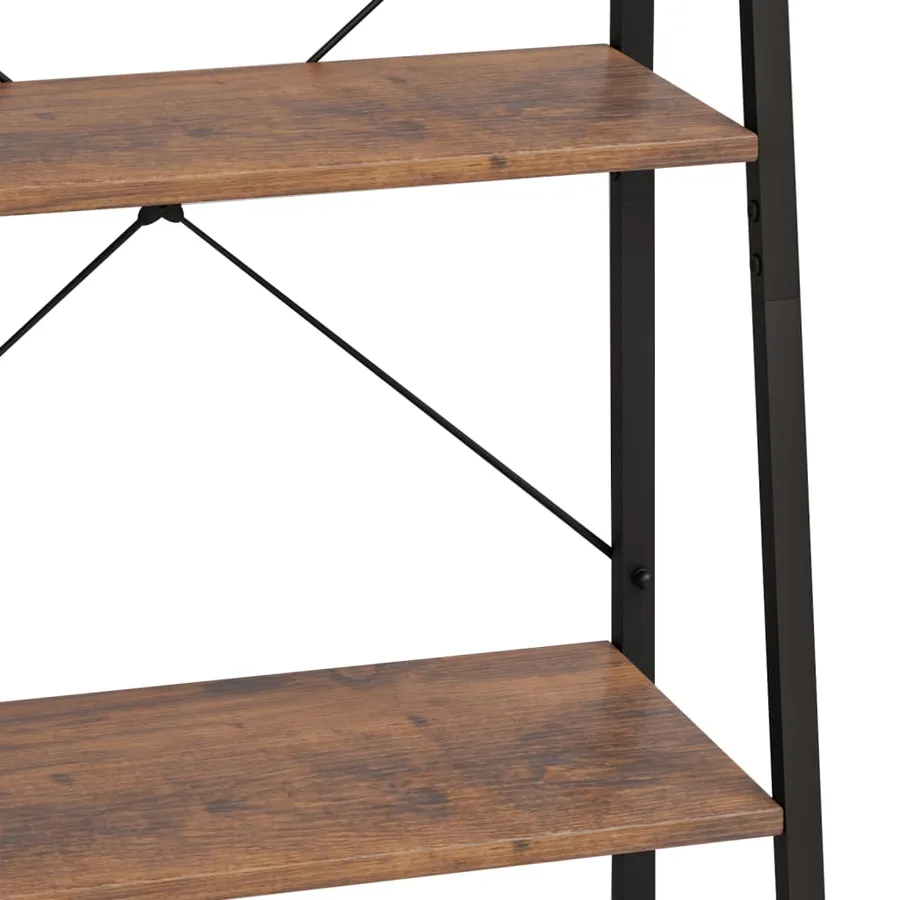 Étagère sur pied 5 niveaux Marron foncé et noir 56x35x174 cm - 6