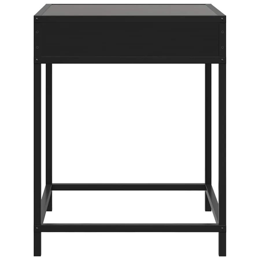 Table de chevet avec LED infini noir 40x40x51 cm - 6