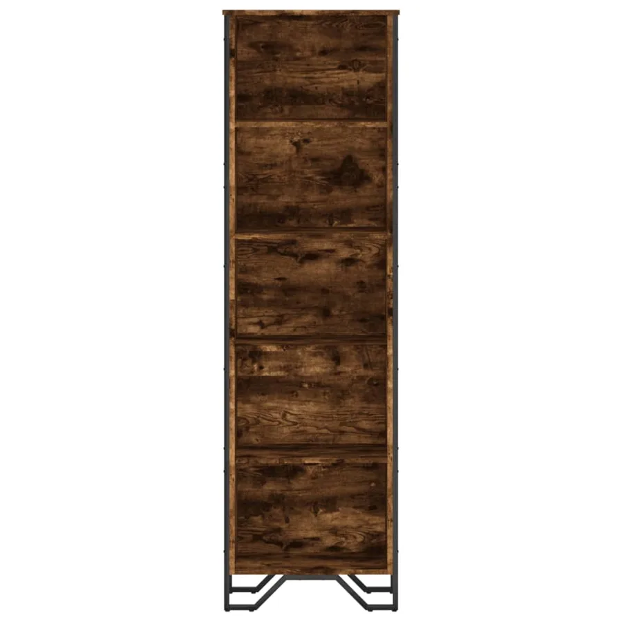 Bibliothèque chêne fumé 50x31x169 cm bois d'ingénierie - 4