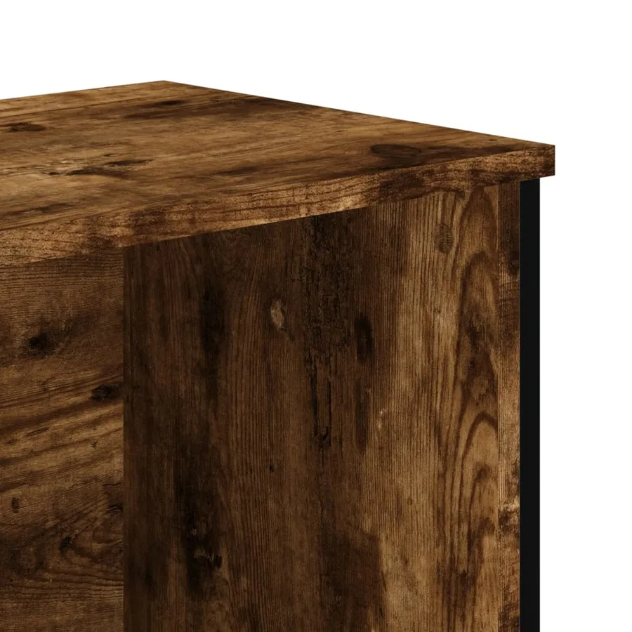Bibliothèque chêne fumé 80x31x74,5 cm bois d'ingénierie - 7