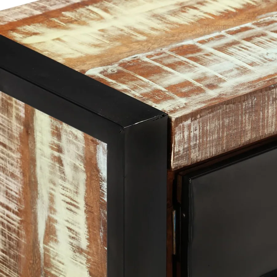 Meuble TV 120x30x40 cm Bois massif de récupération - 6