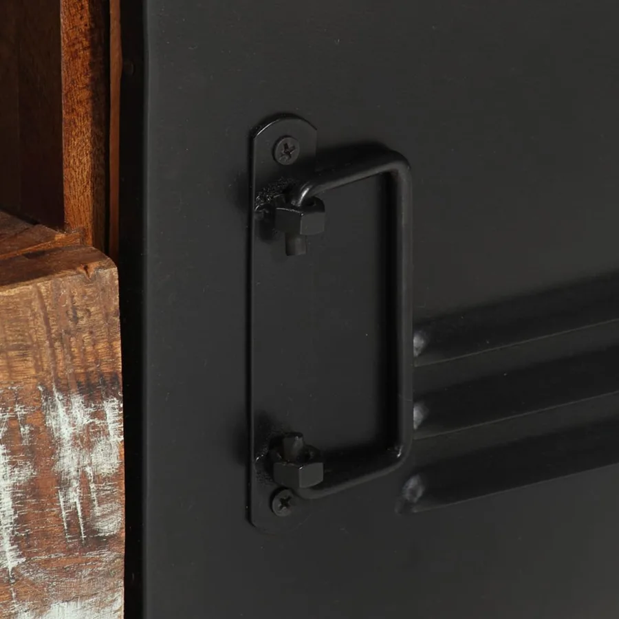 Meuble TV 120x30x40 cm Bois massif de récupération - 7