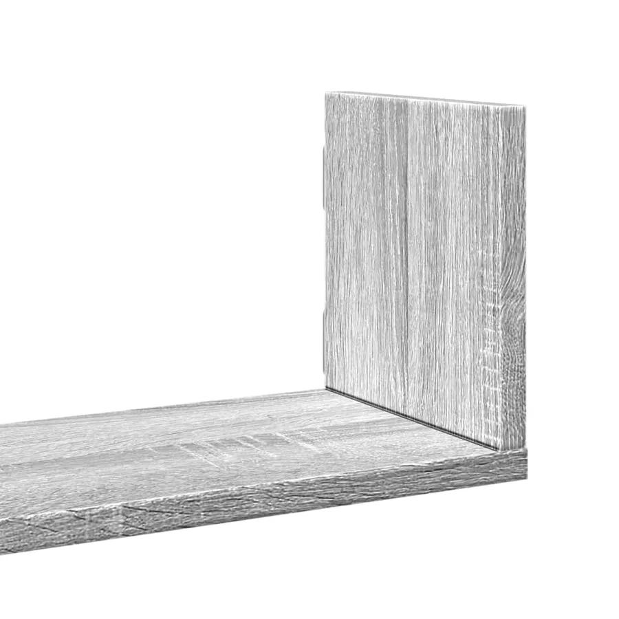 Étagères murales 3 pcs sonoma gris 58x18x18 cm bois ingénierie - 7