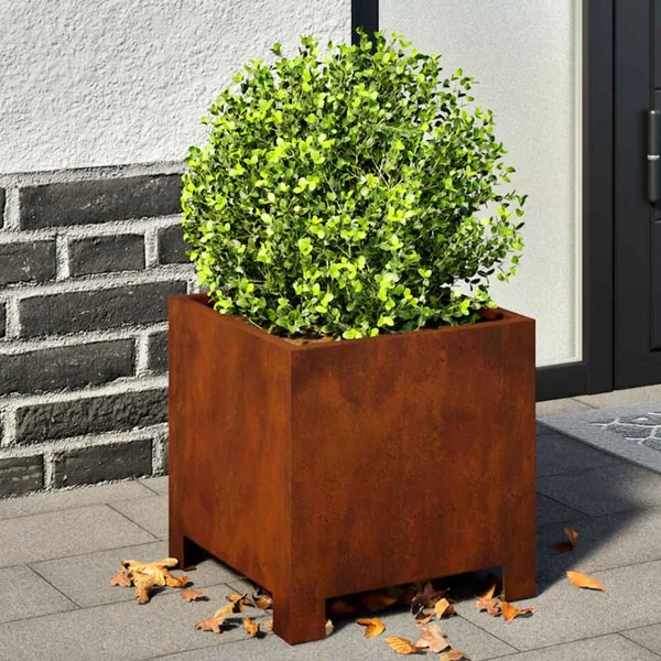 Jardinières 2 pcs 30x30x30 cm acier résistant aux intempéries