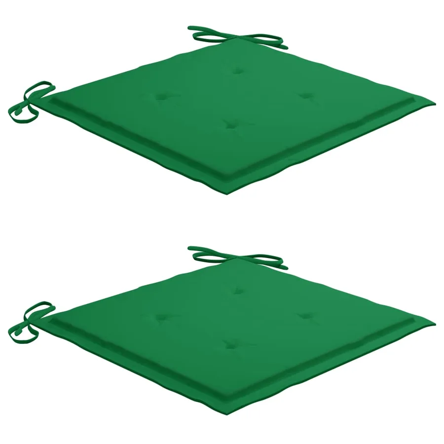 Chaises pliables de jardin lot de 2 avec coussins Bois d'acacia - 9