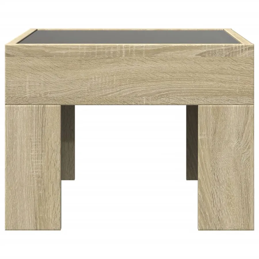 Table de chevet avec LED infini chêne sonoma 40x40x30 cm - 4