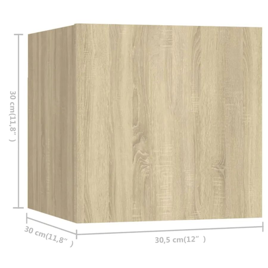 Ensemble de meubles TV 4 pcs Chêne sonoma Bois d'ingénierie - 6