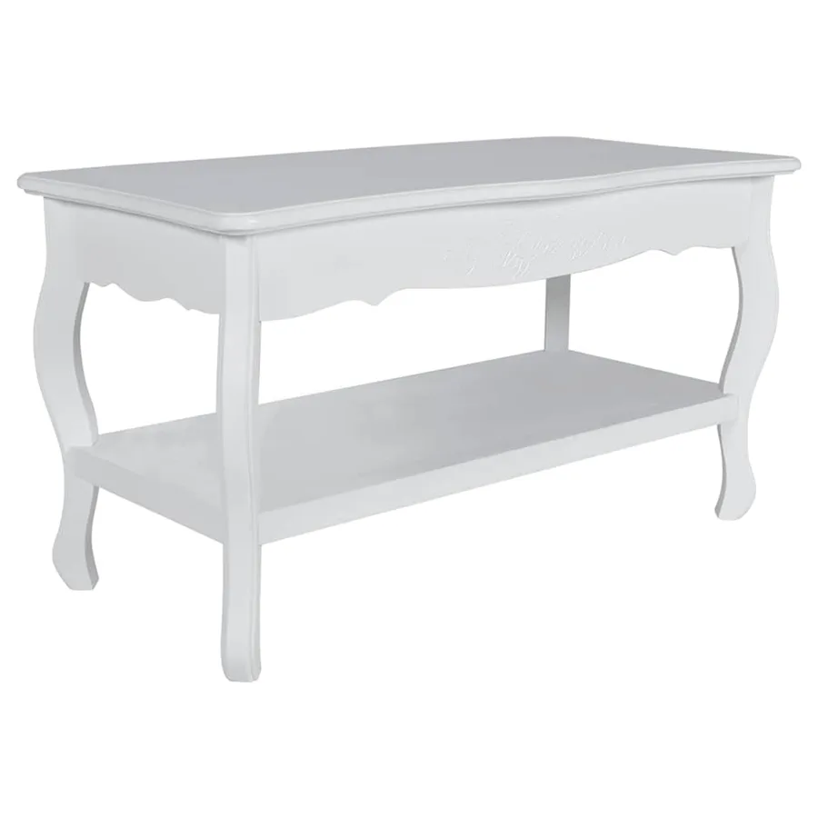 Table basse 2 couches MDF Blanc - 2