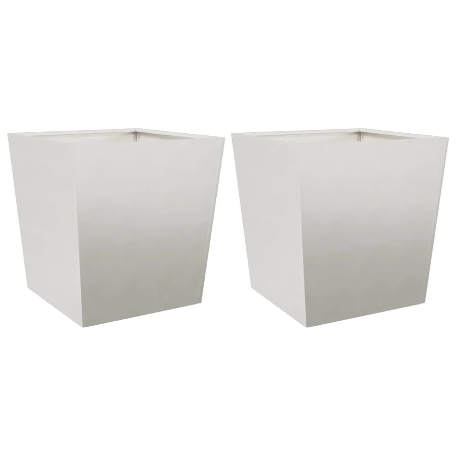 Jardinières 2 pcs 50x50x50 cm acier inoxydable - 2