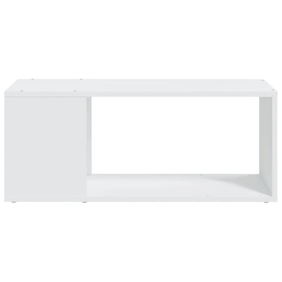 Meuble TV Blanc 80x24x32 cm Bois d'ingénierie - 5