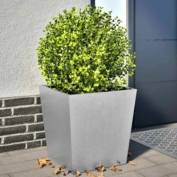 Jardinières 2 pcs 50x50x50 cm acier galvanisé