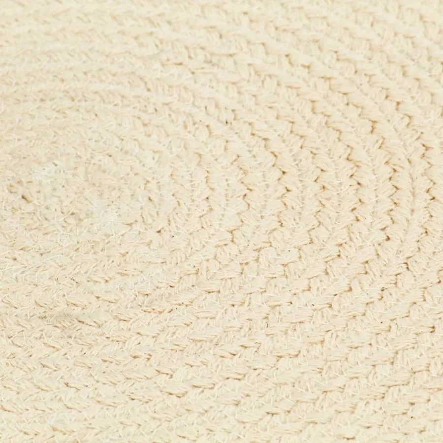 Napperons 4 pcs Naturel Plain 38 cm Rond Coton - 3