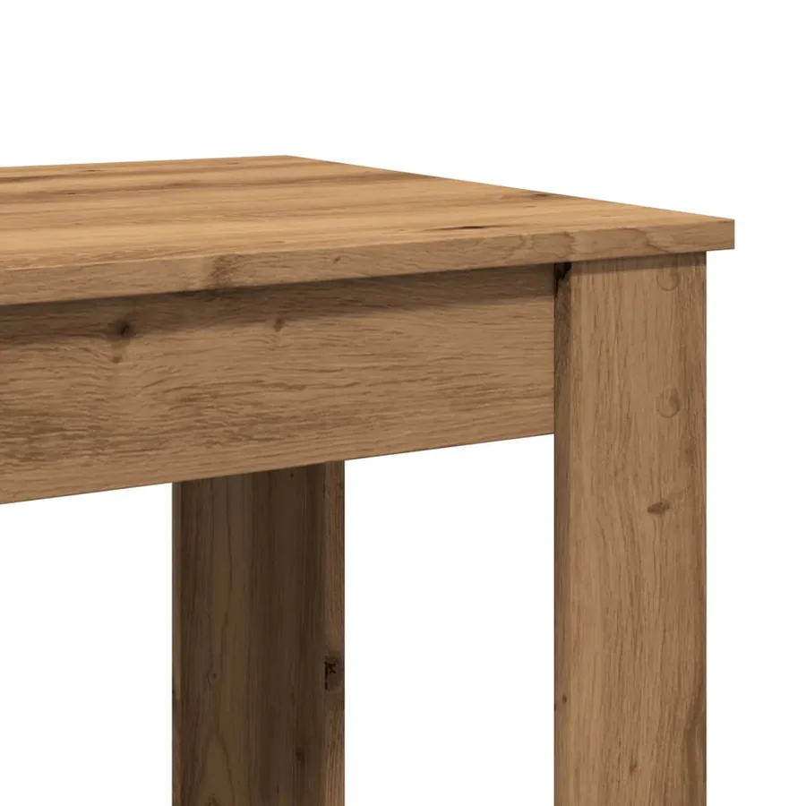 Table de bar chêne artisanal 51x50x103,5 cm bois d'ingénierie - 7