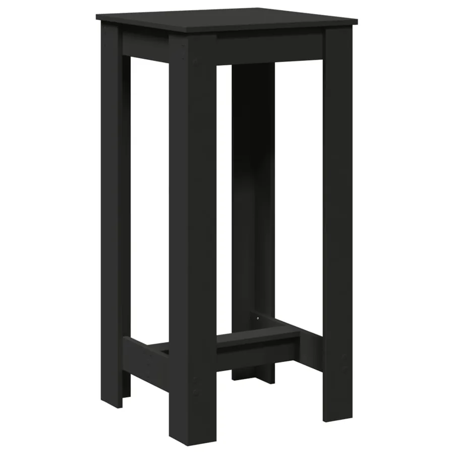 Table de bar noir 51x50x103,5 cm bois d'ingénierie - 2