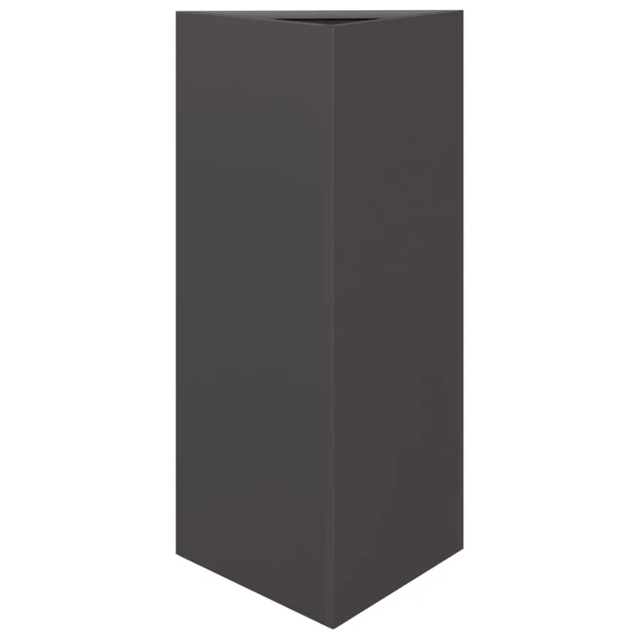 Jardinières 2 pcs noir triangulaire 40x34,5x75 cm acier - 5