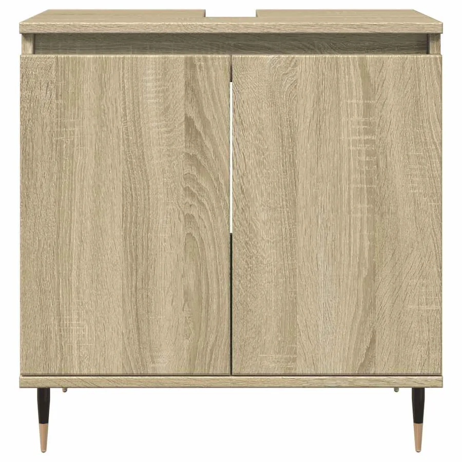 Armoire de bain chêne sonoma 58x33x60 cm bois d'ingénierie - 3