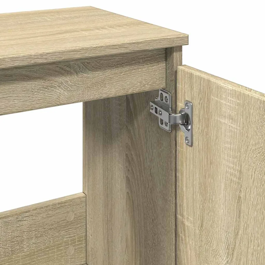 Armoire de bain chêne sonoma 58x33x60 cm bois d'ingénierie - 8