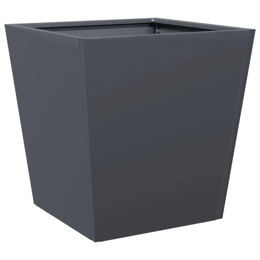 Jardinière anthracite 40x40x40 cm acier - 2