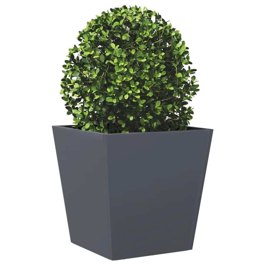 Jardinière anthracite 40x40x40 cm acier - 3