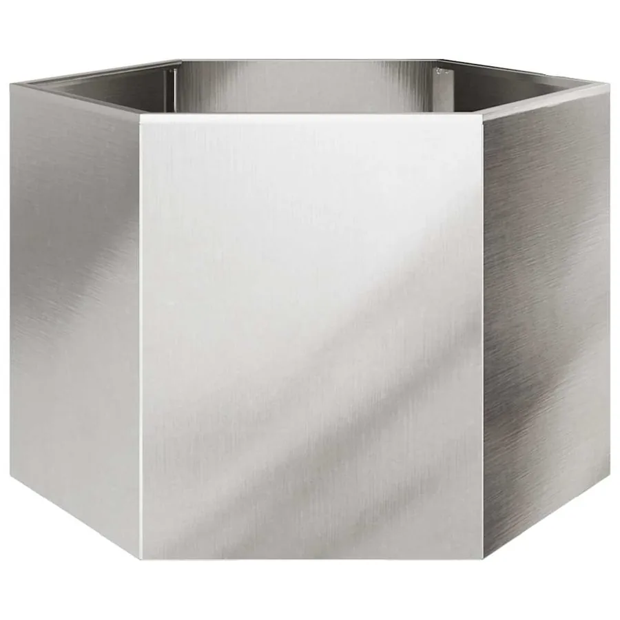 Jardinière hexagone 69x60x45 cm acier inoxydable - 6
