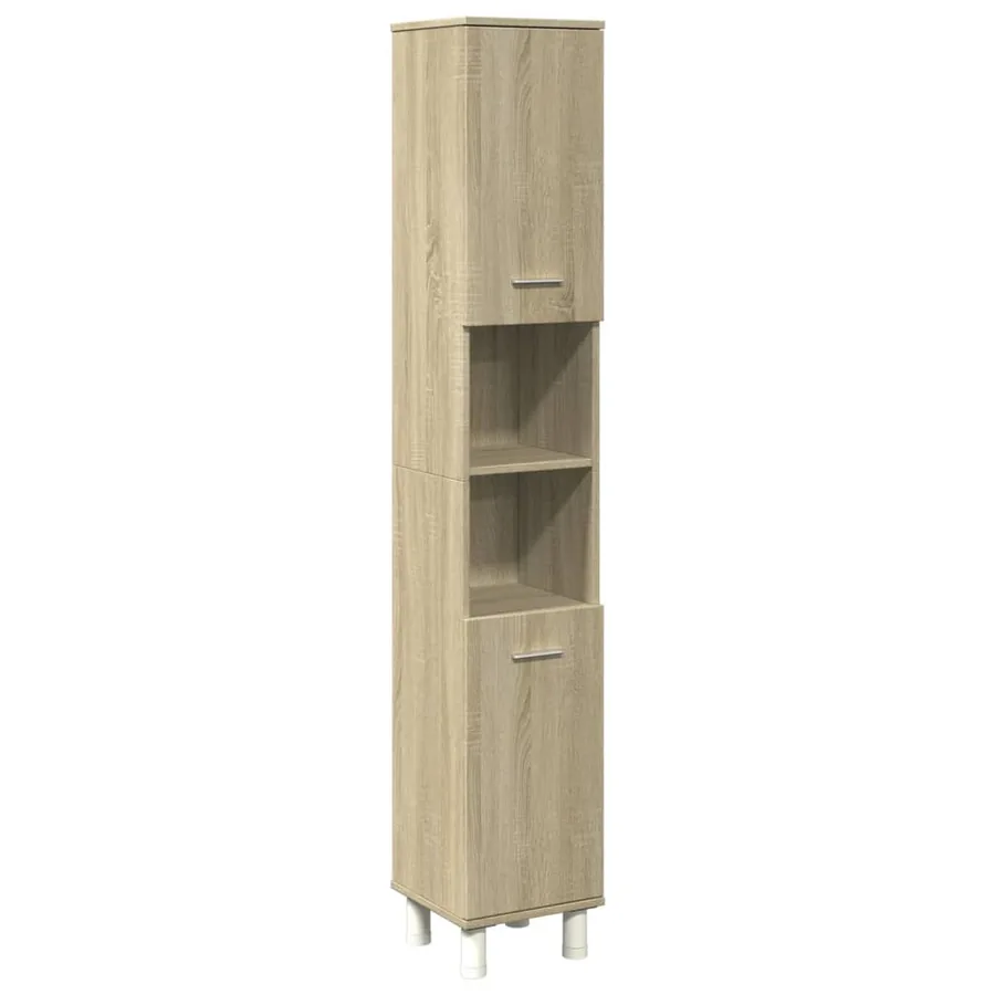 Armoire de salle de bain chêne sonoma 30,5x30x179 cm - 2