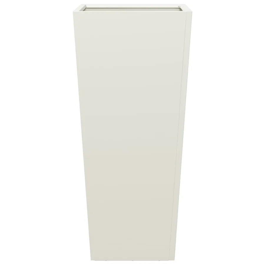 Jardinière blanc 35x35x75 cm acier - 5