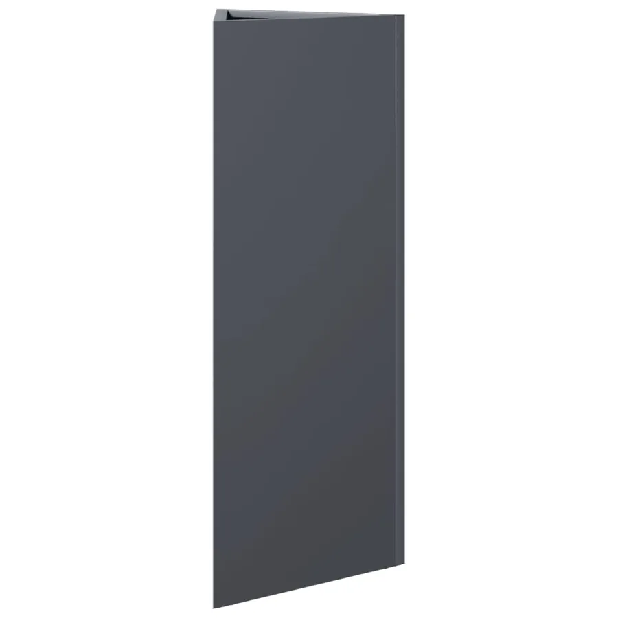 Jardinière anthracite triangulaire 30x26x75 cm acier - 4
