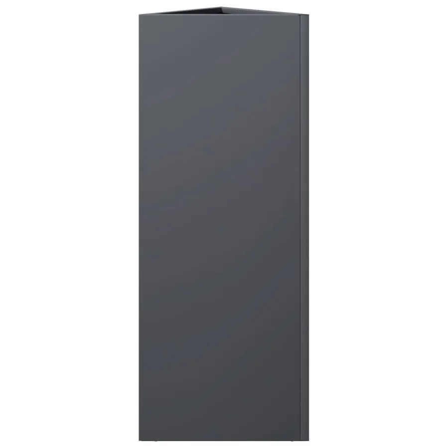Jardinière anthracite triangulaire 30x26x75 cm acier - 5