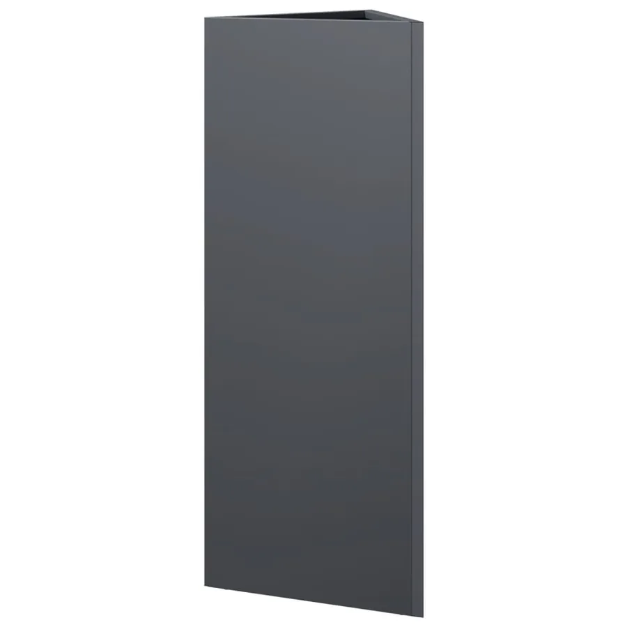 Jardinière anthracite triangulaire 30x26x75 cm acier - 6