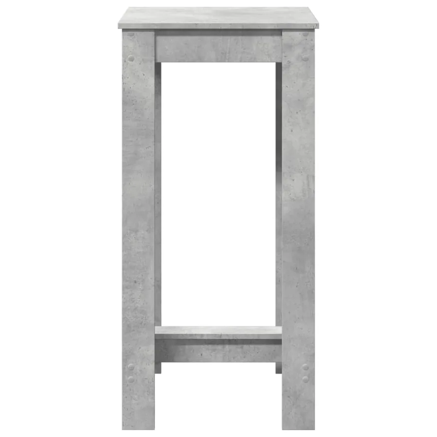 Table de bar gris béton 51x50x103,5 cm bois d'ingénierie - 4