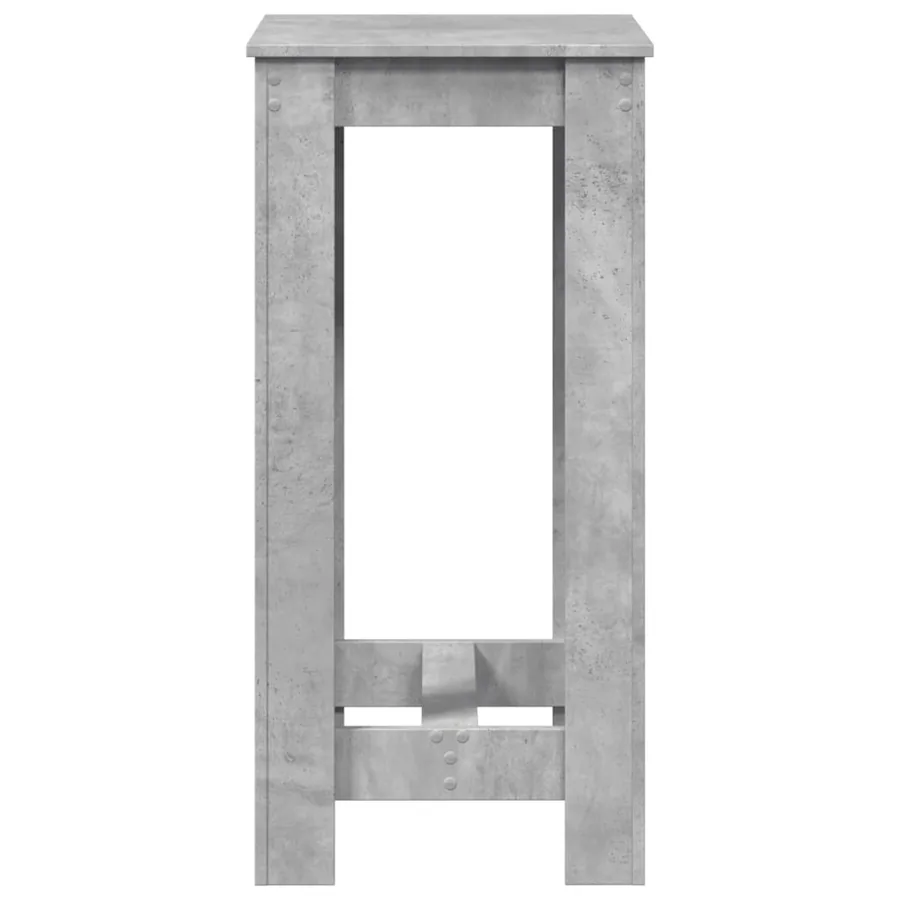 Table de bar gris béton 51x50x103,5 cm bois d'ingénierie - 6