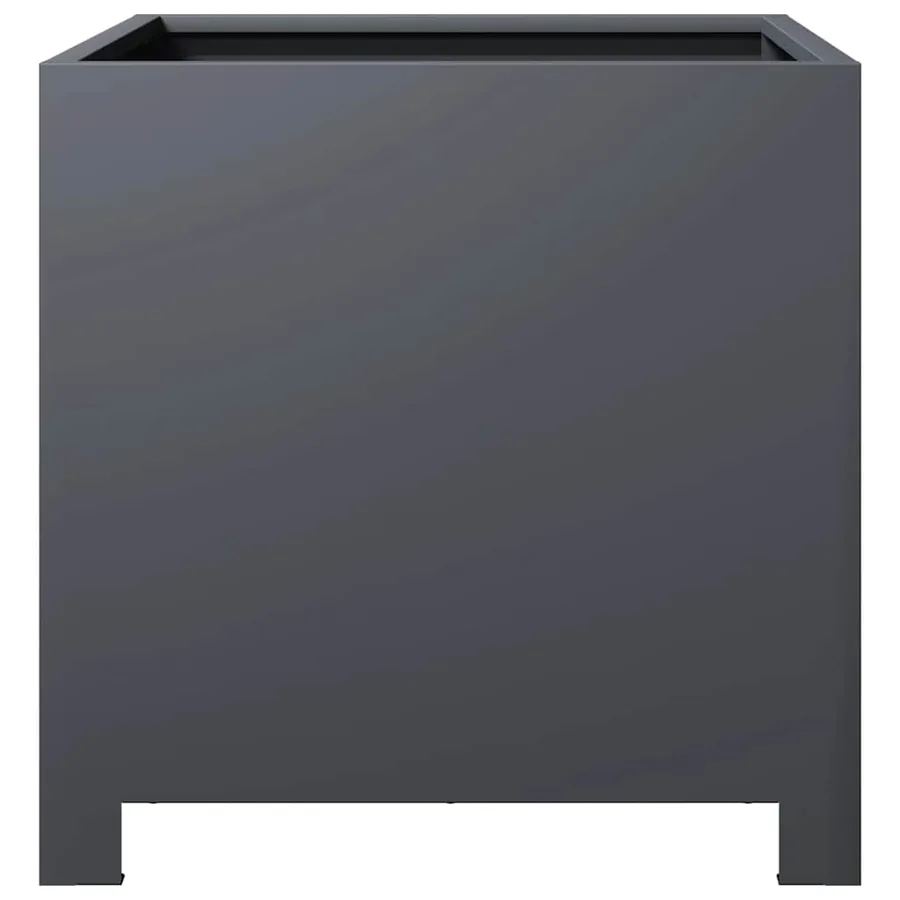 Jardinière anthracite 40x40x40 cm acier - 4