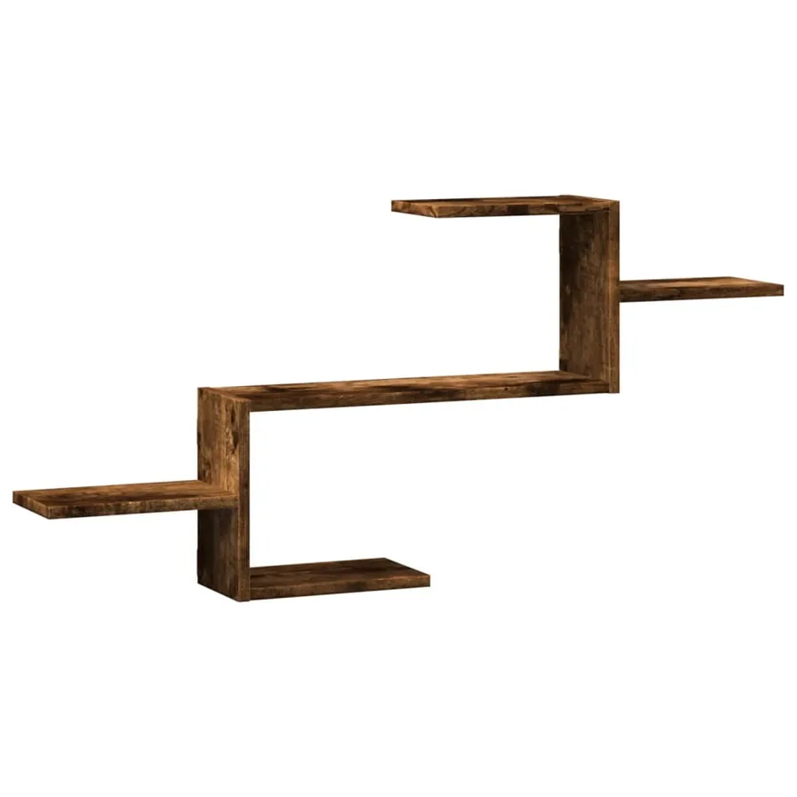Étagère murale chêne fumé 104x15x49 cm bois d'ingénierie - 2