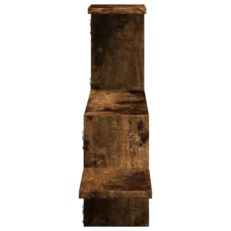 Étagère murale chêne fumé 104x15x49 cm bois d'ingénierie - 5
