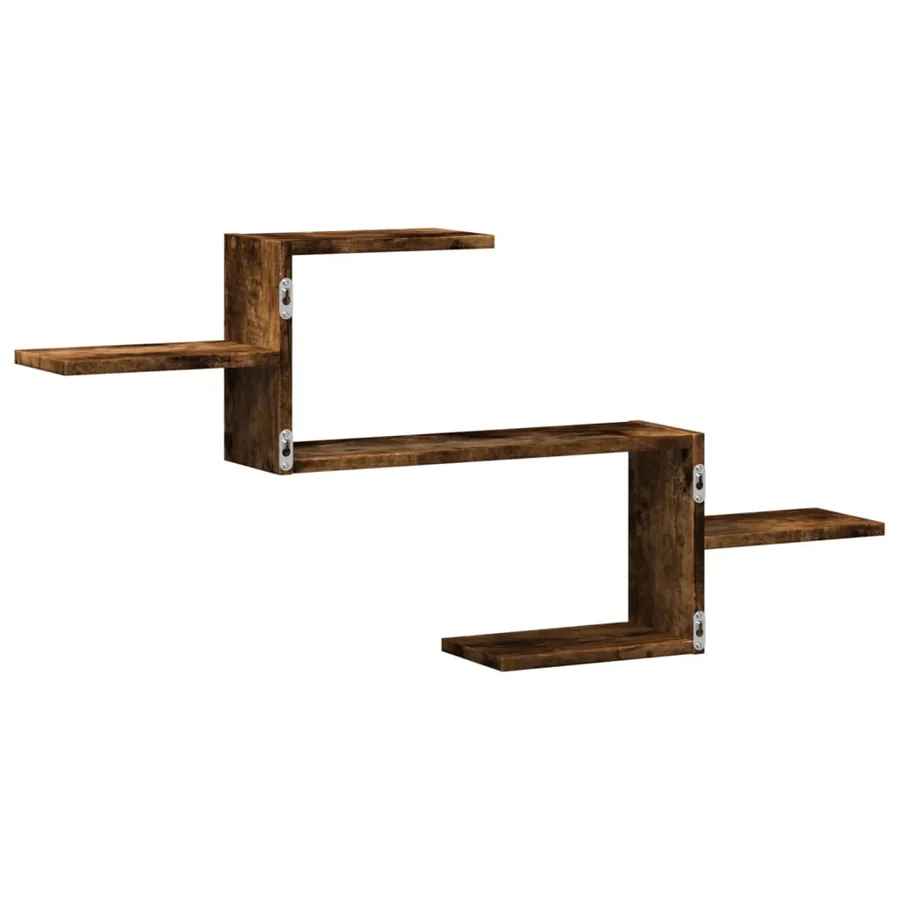 Étagère murale chêne fumé 104x15x49 cm bois d'ingénierie - 6