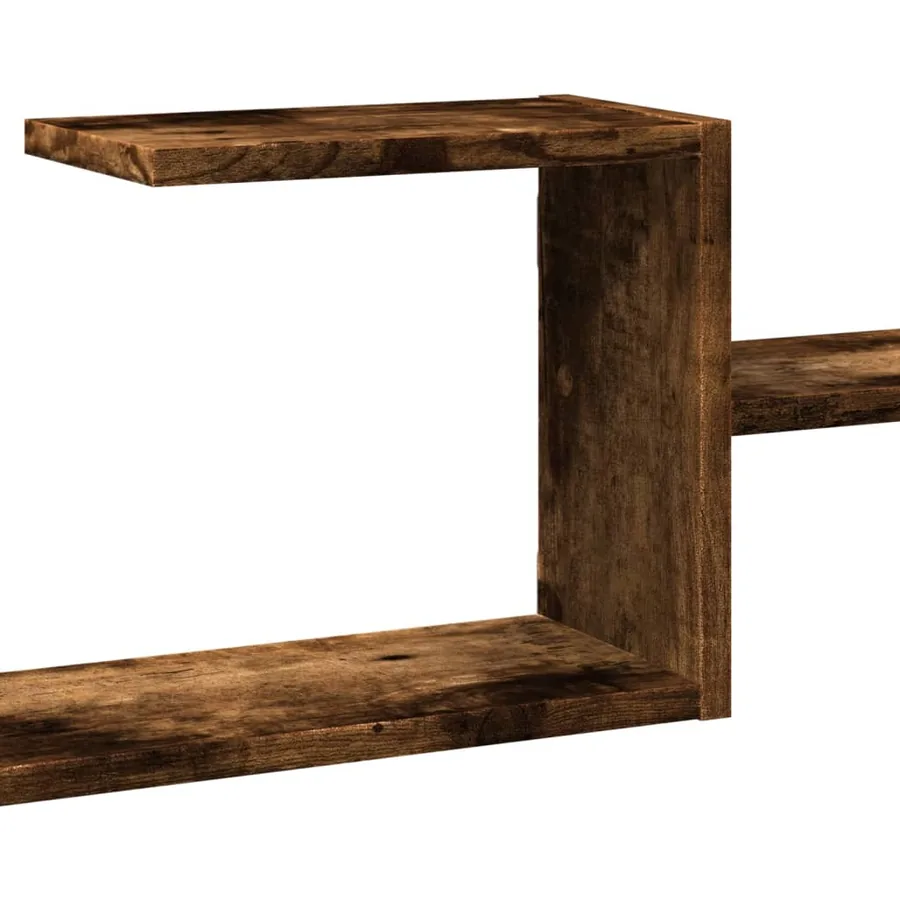 Étagère murale chêne fumé 104x15x49 cm bois d'ingénierie - 8