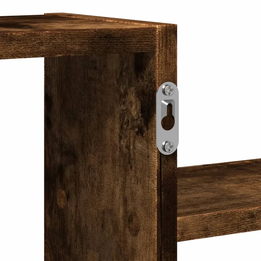 Étagère murale chêne fumé 104x15x49 cm bois d'ingénierie - 9