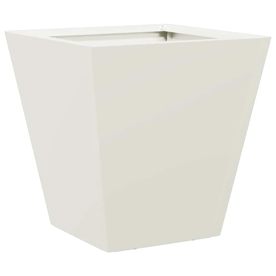 Jardinière blanc 30x30x30 cm acier - 2