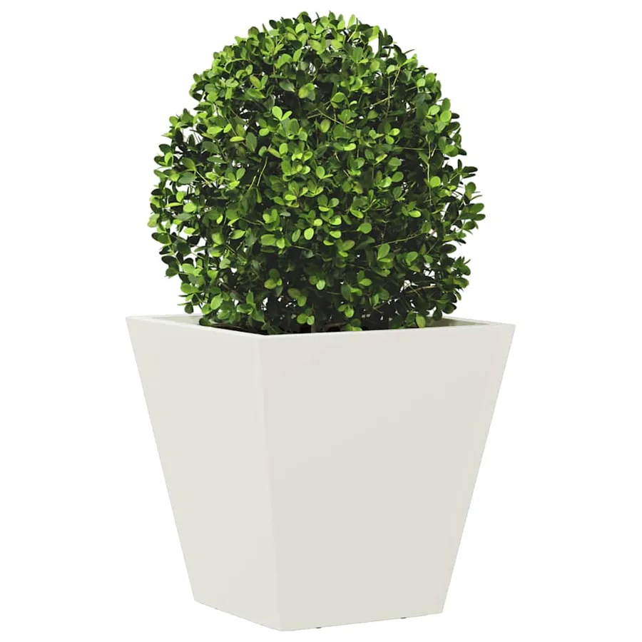 Jardinière blanc 30x30x30 cm acier - 3