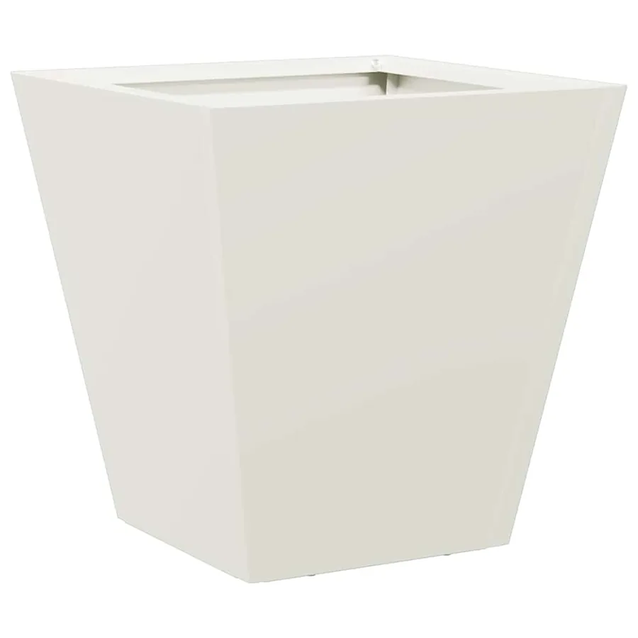 Jardinière blanc 30x30x30 cm acier - 6
