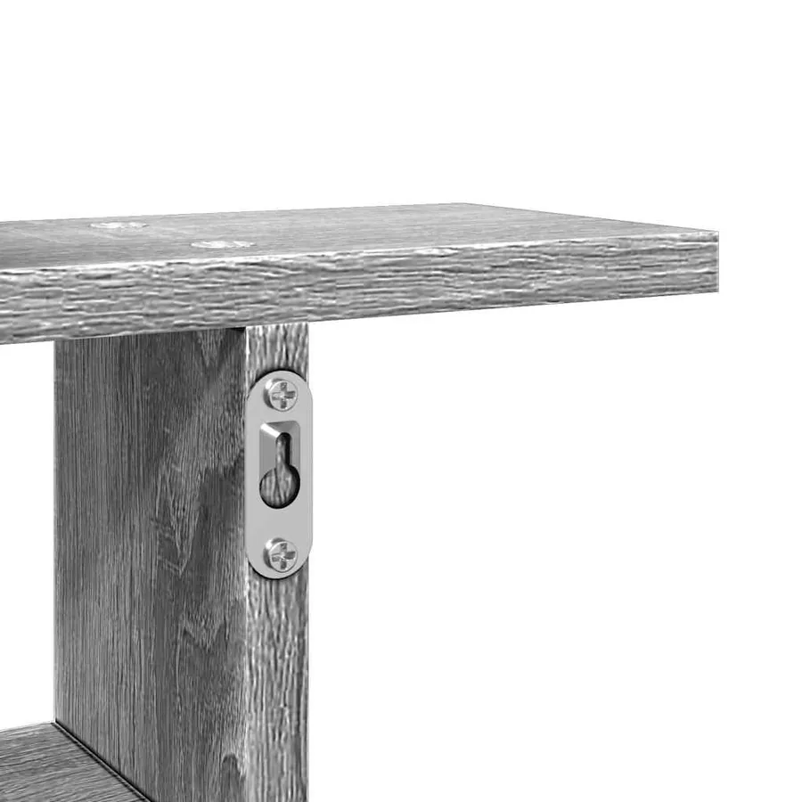 Étagères murales 2pcs sonoma gris 50x12x50 cm bois d'ingénierie - 10