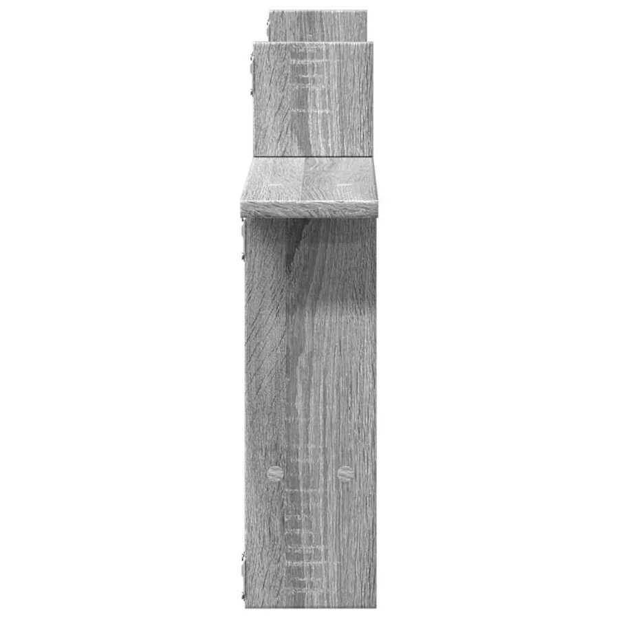 Étagères murales 2pcs sonoma gris 50x12x50 cm bois d'ingénierie - 6
