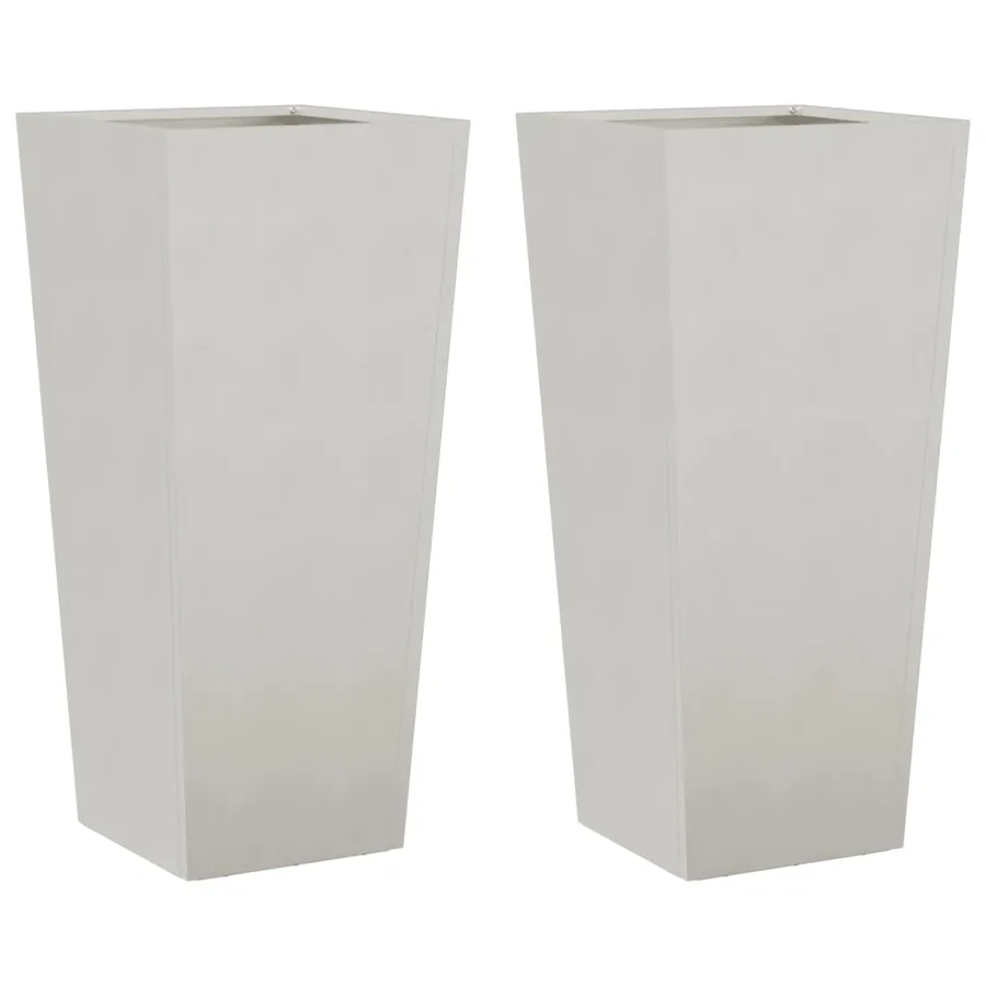 Jardinières 2 pcs 35x35x75 cm acier inoxydable - 2