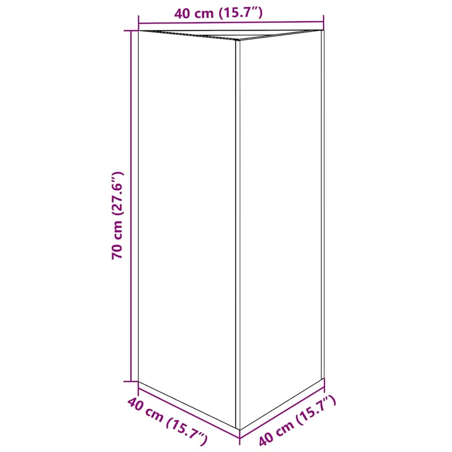 Jardinières 2 pcs triangulaire 40x34,5x75 cm acier inoxydable - 12